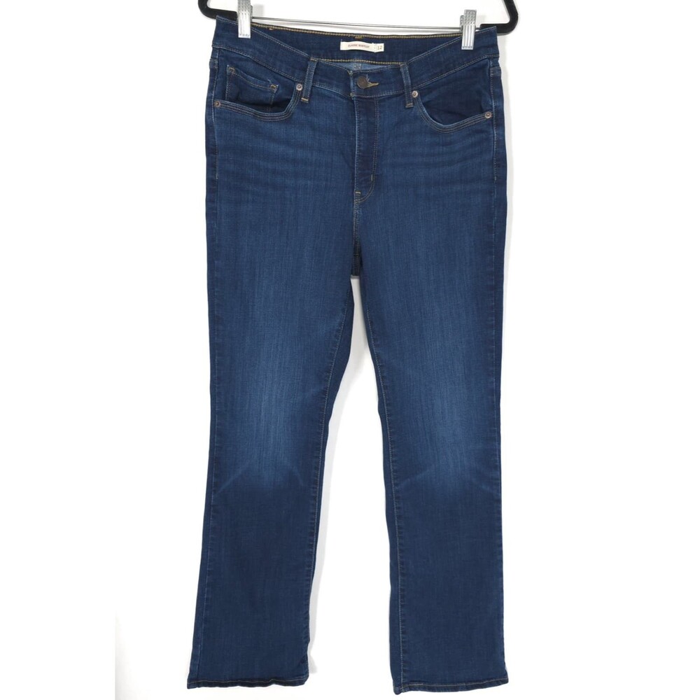 LEVI'S Women's 12 Jeans Classic Bootcut Stretch Flare Dark Wash A1660-0004